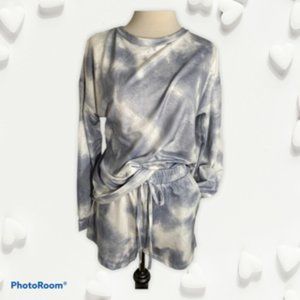 Women's Grey Tie Dye Loungewear